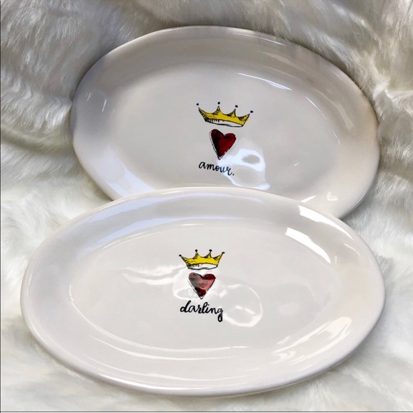 💝(2) Rae Dunn Amour Darling Collection Plates💝 - Picture 6 of 7